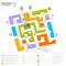 Flat business maze info graphic