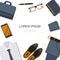 Flat Businessman Accessories Template