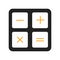 Flat calculator icon. Flat simple vector icon.Scientific illustration