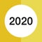 Flat calendar year 2020 icon. Happy New year. Happy New Year 2020.