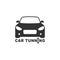 Flat Car tunning logo vector icon with white background