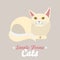 Flat cat isolated vector. Cartoon illustration domestic yellow cat logo icon