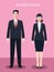 Flat characters of business rookie people concept illustrations