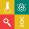 Flat chemical icons