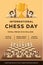 flat chess competition poster illustration for international chess day