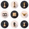 Flat chess icons