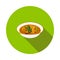 Flat chicken curry icon