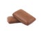 Flat chocolate candy isolated