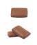 Flat chocolate candy isolated