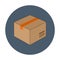 Flat, circular box for moving icon