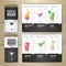 Flat Cocktail menu concept design. Corporate identity.