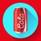 Flat cola can soda can vector illustration Cola can vector icon