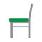 Flat color chair icon