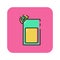 Flat color cold drink icon