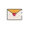 Flat color envelope icon