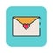 Flat color envelope icon