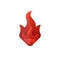 Flat color fire icon red abstract