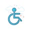 Flat Color Icon - Disabled access