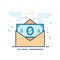 Flat Color Icon - Money envelope