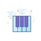 Flat Color Icon - Piano keys