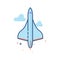 Flat Color Icon - Supersonic airplane