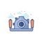 Flat Color Icon - Underwater camera