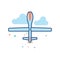 Flat Color Icon - Unmanned aerial vehicle