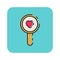 Flat color magnifying glass icon