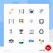 Flat Color Pack of 16 Universal Symbols of competition, print, math, paper, document