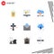 Flat Color Pack of 9 Universal Symbols of ecommerce, christian, online, celebration, cloud settings