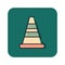 Flat color road barrier icon