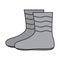 Flat color rubber boots icon