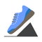 Flat color running shoes icon