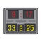 Flat color scoreboard icon