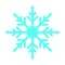 Flat color snow flakes icon