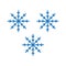 Flat color snow flakes icon