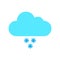 Flat color snow rain icon