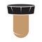 Flat color vector icon a antique bottle stopper or wooden stopper