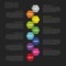 Flat colorful abstract timeline infographics vector illustration