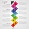 Flat colorful abstract timeline infographics vector illustration with rectangle