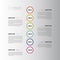 Flat colorful abstract timeline infographics vector. White