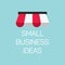 Flat concept small business illustration, local store banner on