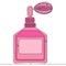 Flat continuous line spray perfume bottle glamour