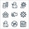 flat covid line icons. linear set. quality vector line set such as blood test, no flight, sick, coronavirus, bat, stay at home,