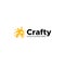 flat Crafty hand pen brush splash logo design