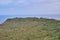 Flat crater of Sungsan Sunrise Peak at Jeju Island, South Korea