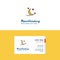 Flat Crescent and stars Logo and Visiting Card Template. Busienss Concept Logo Design