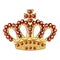 Flat crown king icon. Queen princess design crown gold royal corona