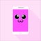 Flat Cute Pink Smart Phone Icon
