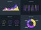 Flat dashboard, set of ui web infographic elements